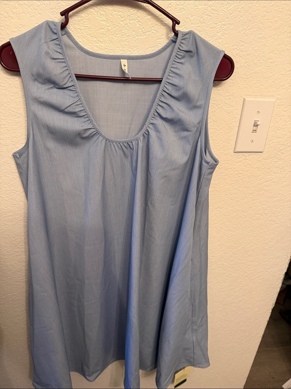 HALARA Light Blue Scoop Neck Dress